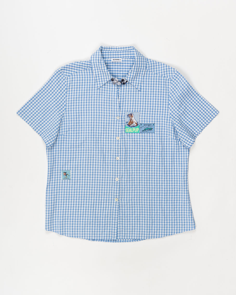 Thumbnail: CHECK BABY BLUE SHIRT