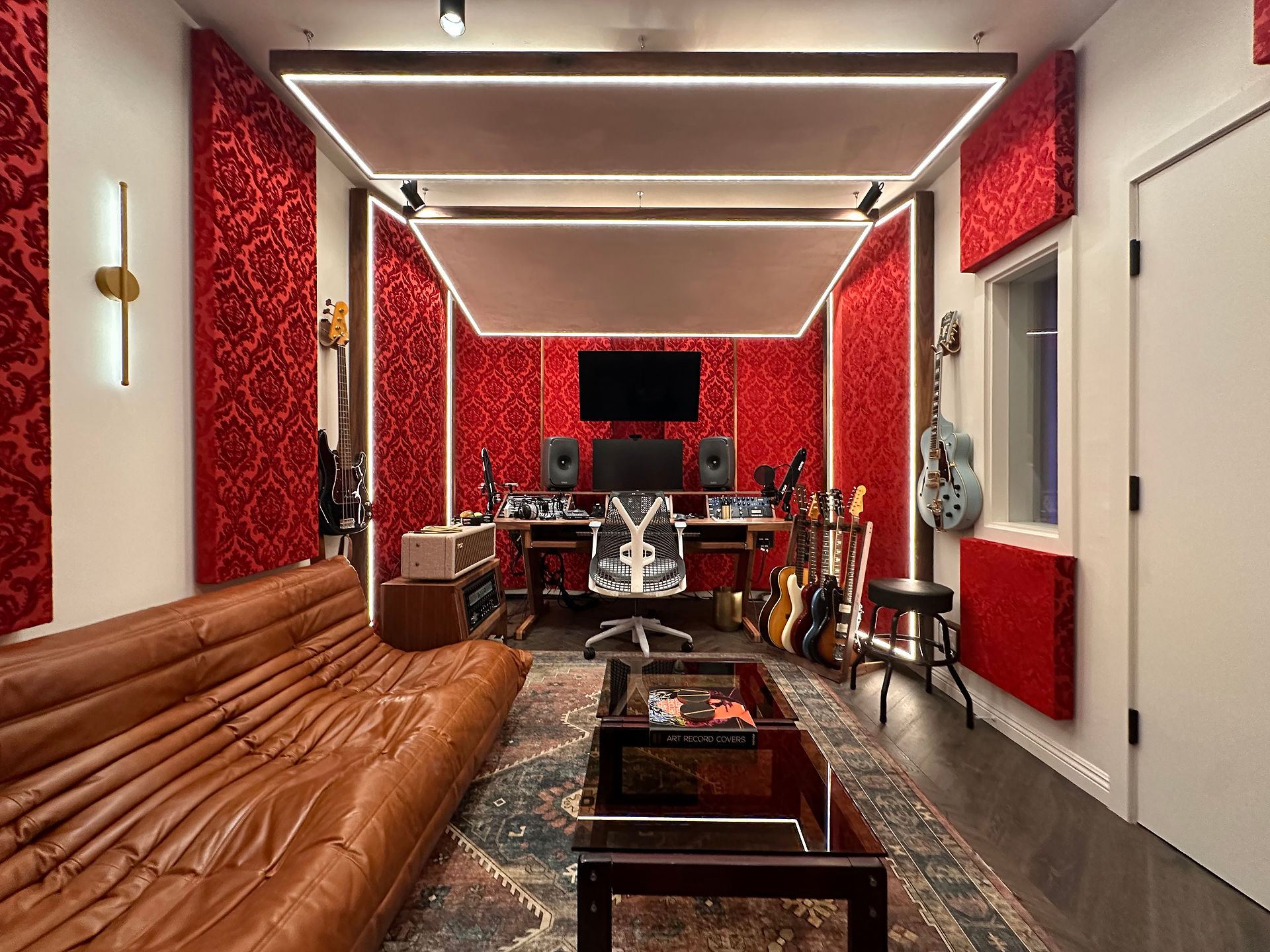 Full custom studio and creative office designed for writing, recording, production, and mixing