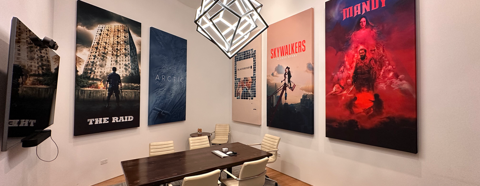 XYZ Film's conference room with printed acoustic panels