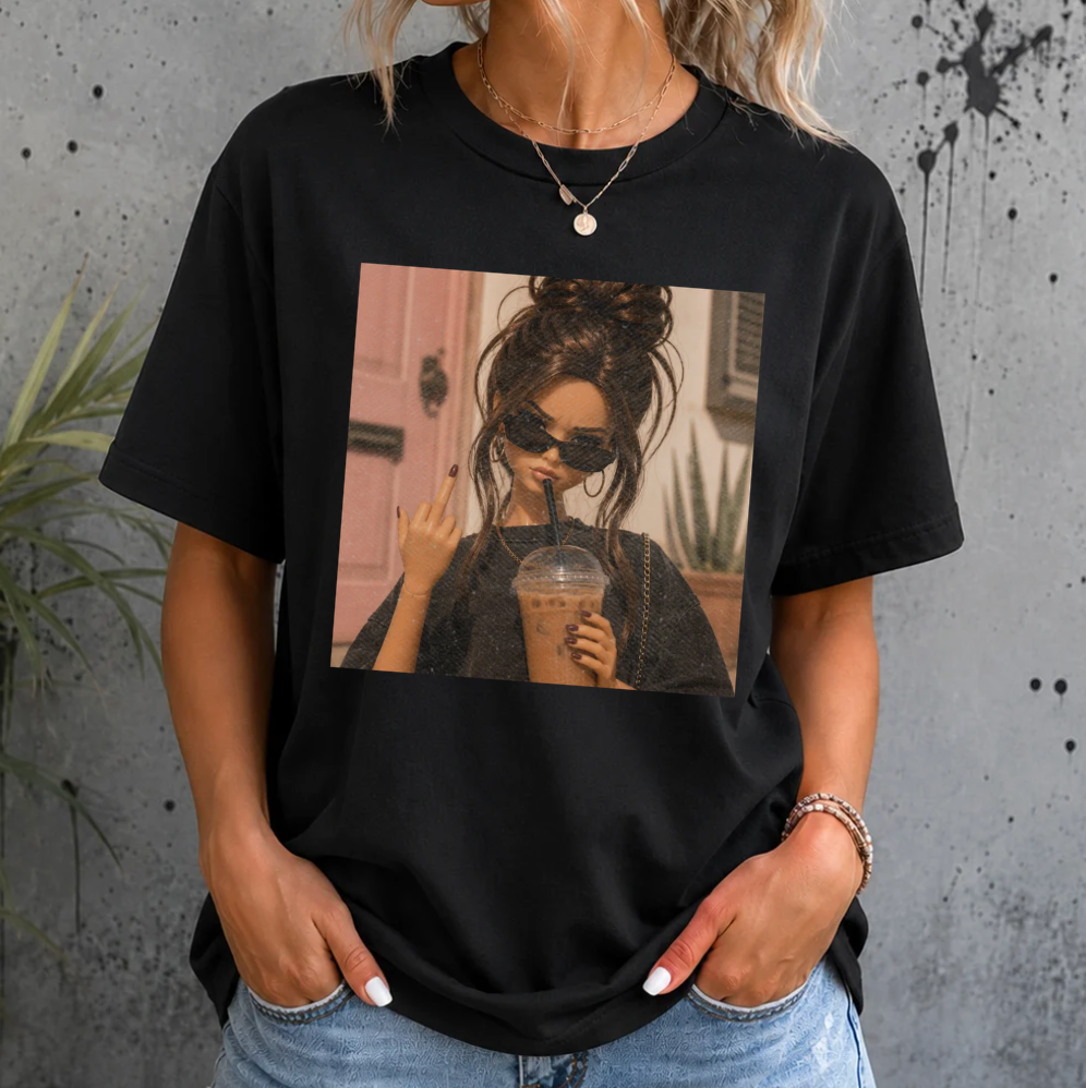 Brunette Middle Finger Barbie Barbie Comfort Colours Tee