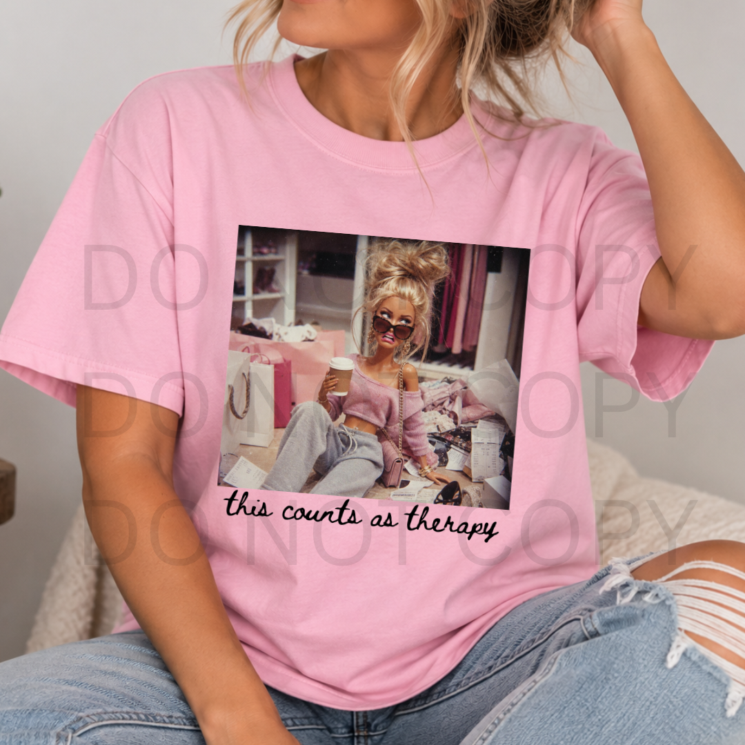 This Counts as Therapy Comfort Colours Tee