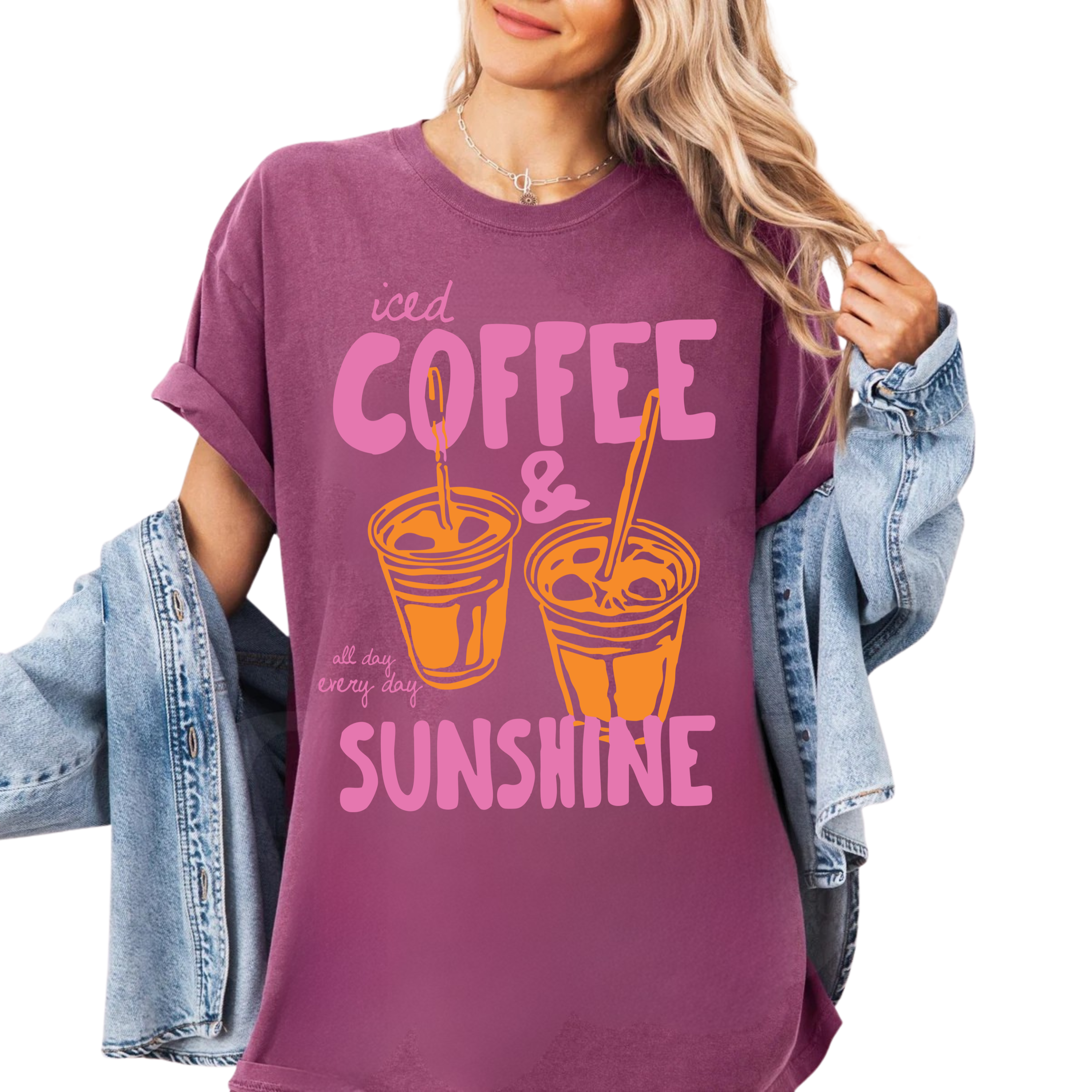Iced Coffee & Sunshine Comfort Colours Unisex Tee