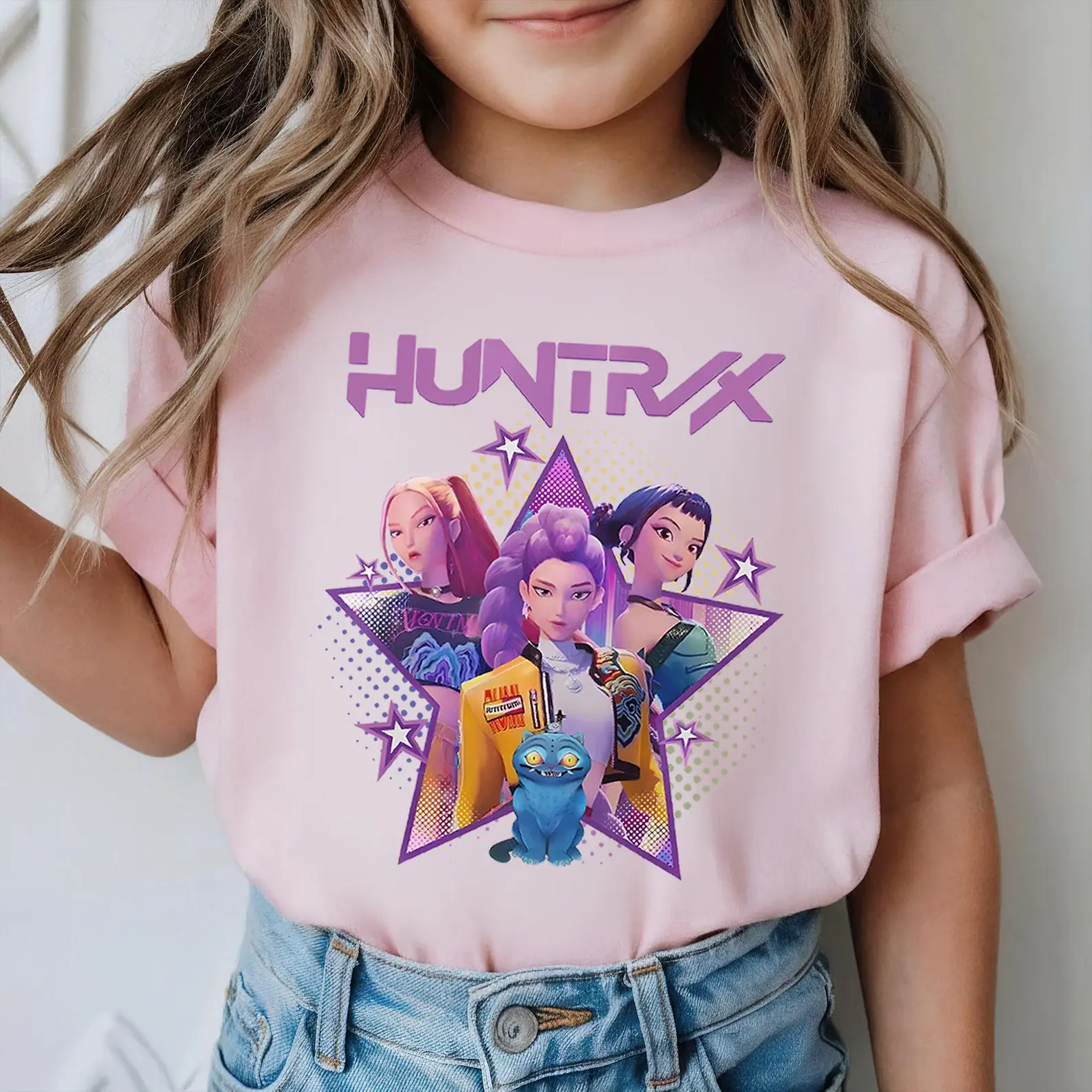 Huntrix Star Youth Gildan Tee