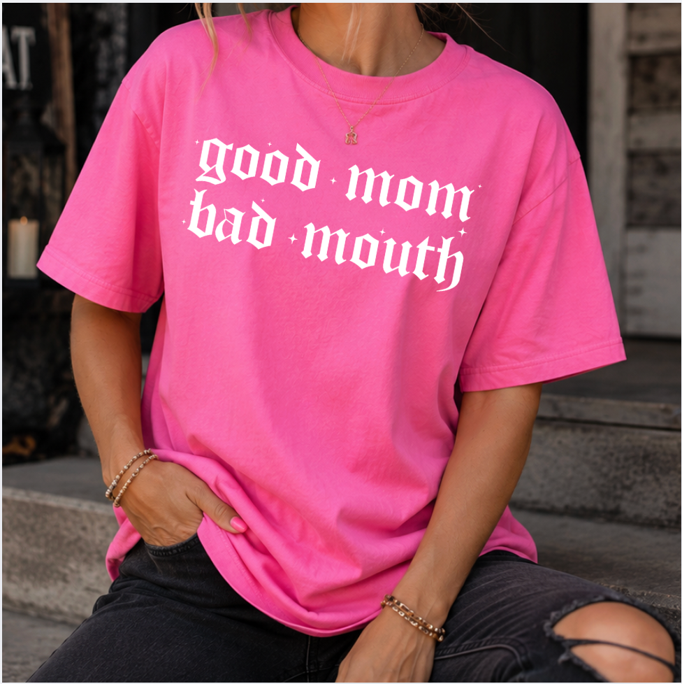 Thumbnail: Good Mom Bad Mouth Comfort Colours Tee