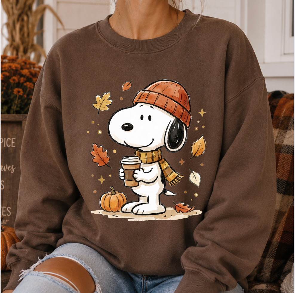 Fall Snoopy Gildan Crewneck Sweater