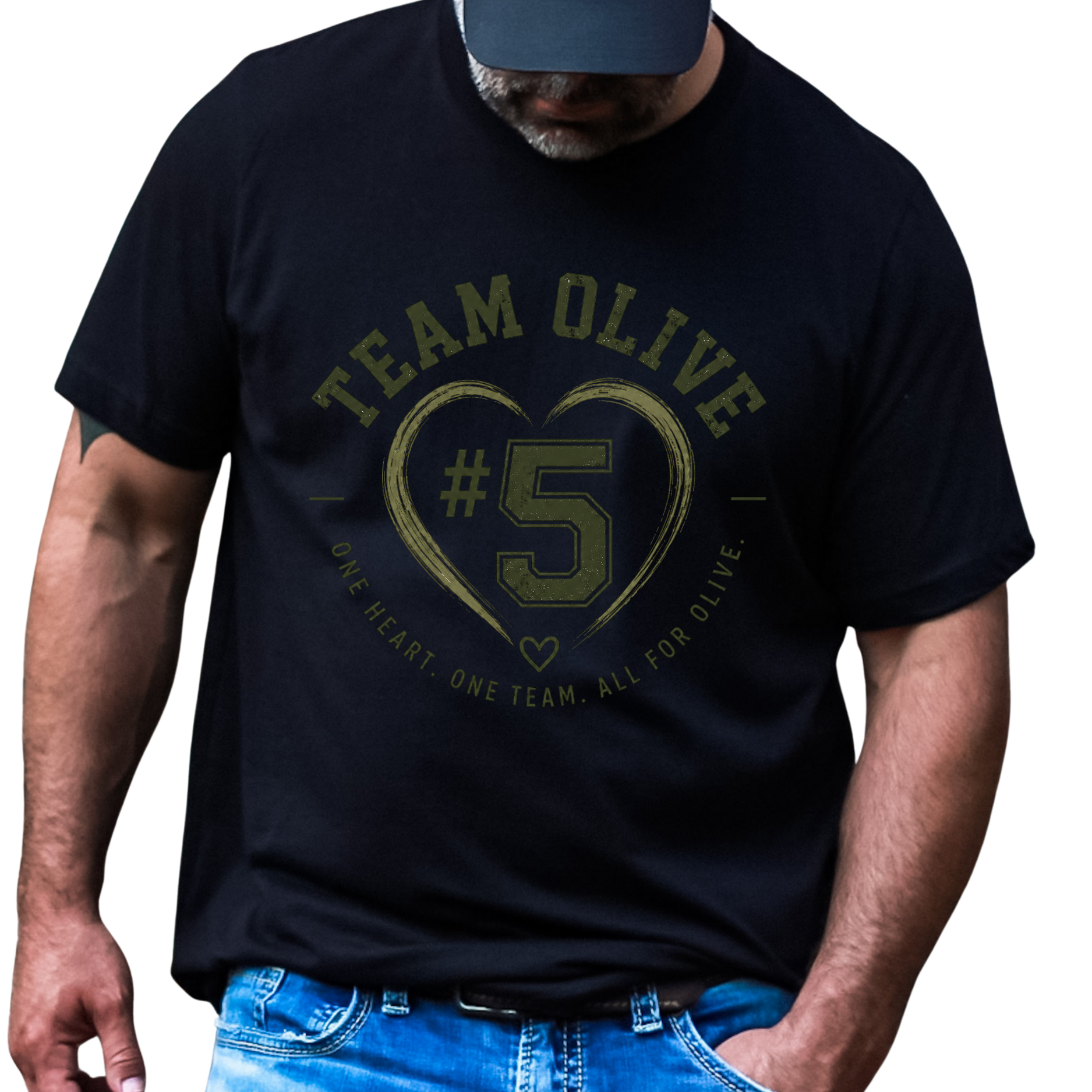 Team Olive Gildan Unisex Softstyle Tee-Black