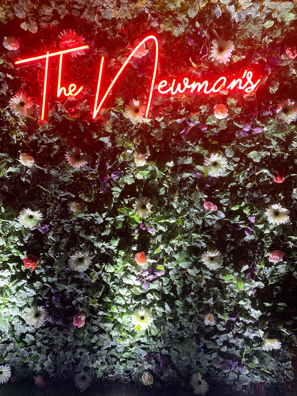 Any Neon Style Sign - With GREEN/FLOWER OPTION WALL display