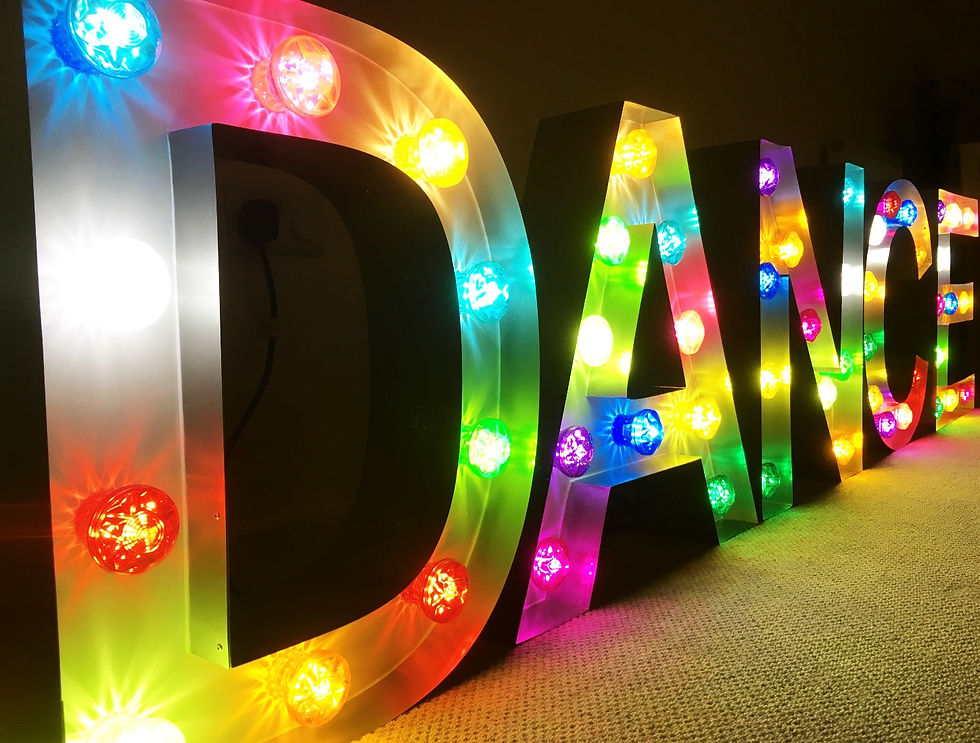 Thumbnail: Light Up 'DANCE' Marquee Letter - Disco Bulbs (or any bulb option)
