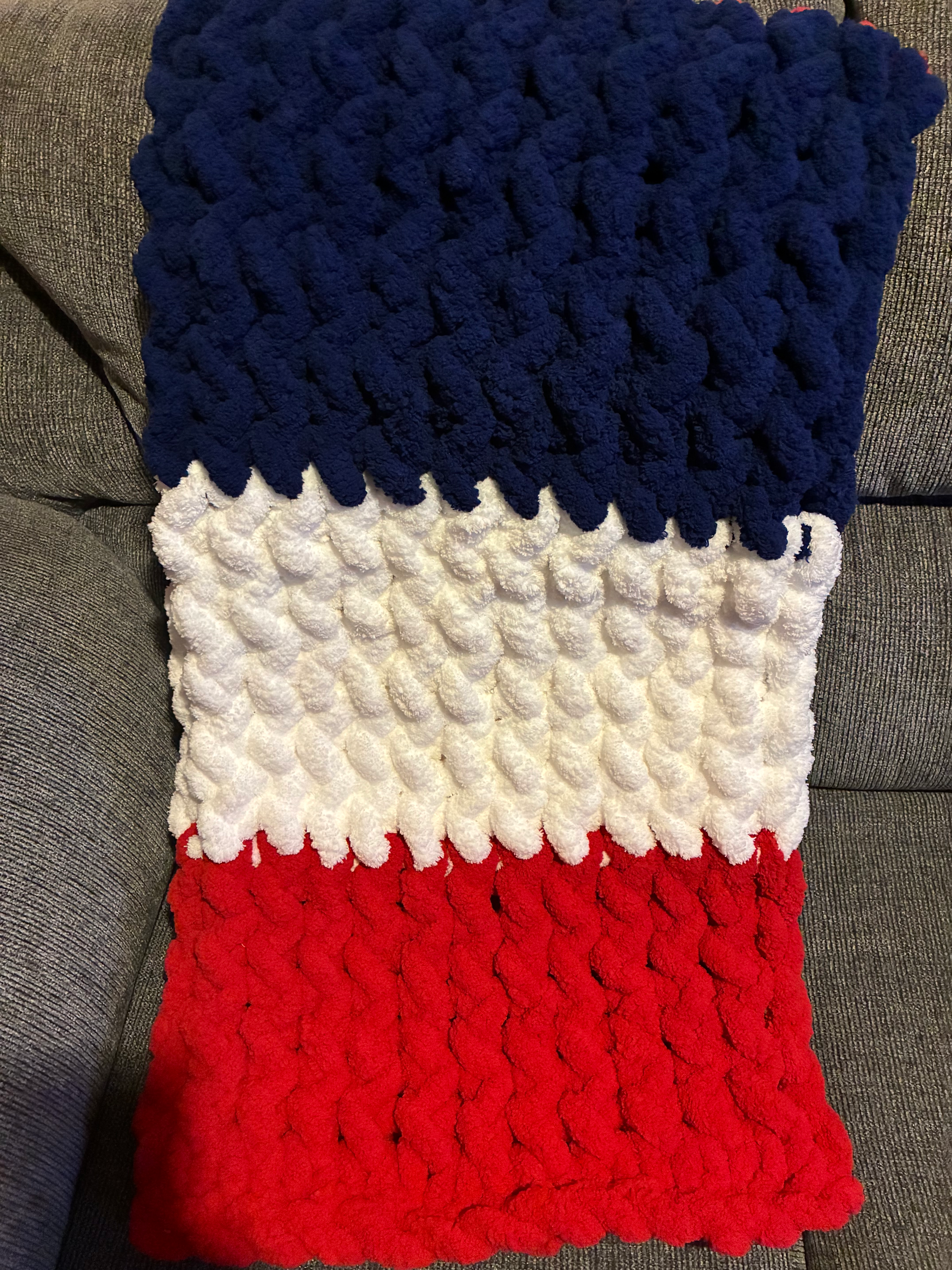 red white blue blanket