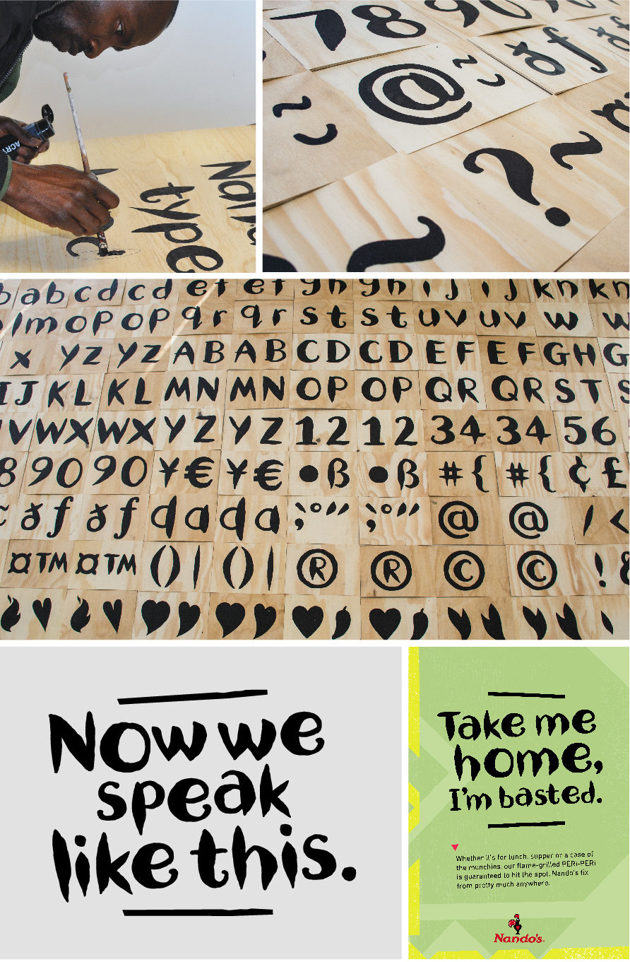 Nando’s Typeface - Sunshinegun Design on Behance