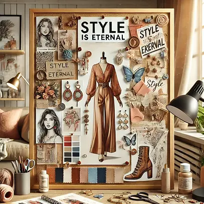 DALL·E 2025-01-22 20.52.02 - A realistic and detailed illustration of a style mood board.
