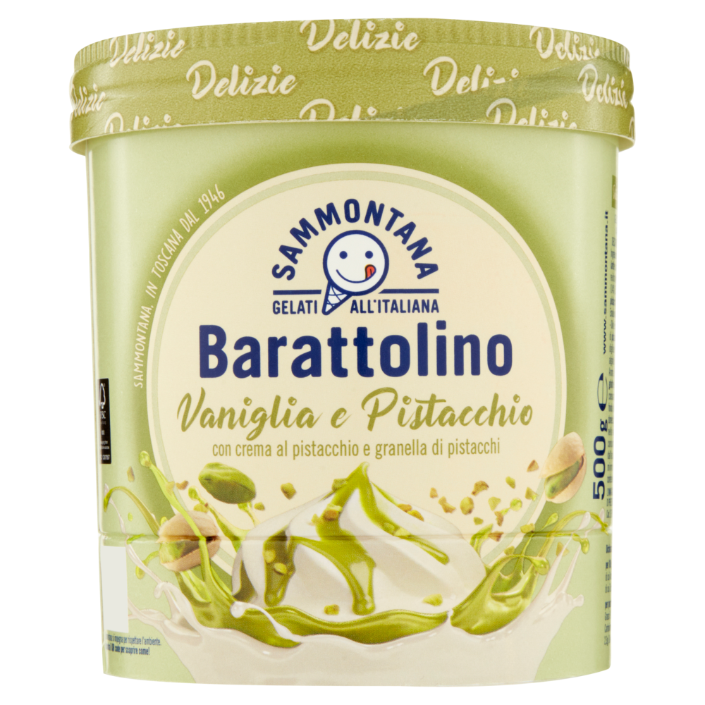 סמונטנה בראטולינו - גלידת שמנת איטלקית וניל עם פיסטוקים