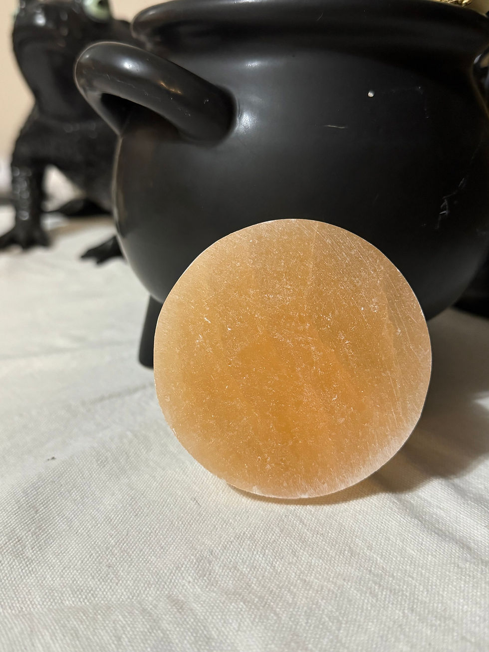 Orange Selenite Disc