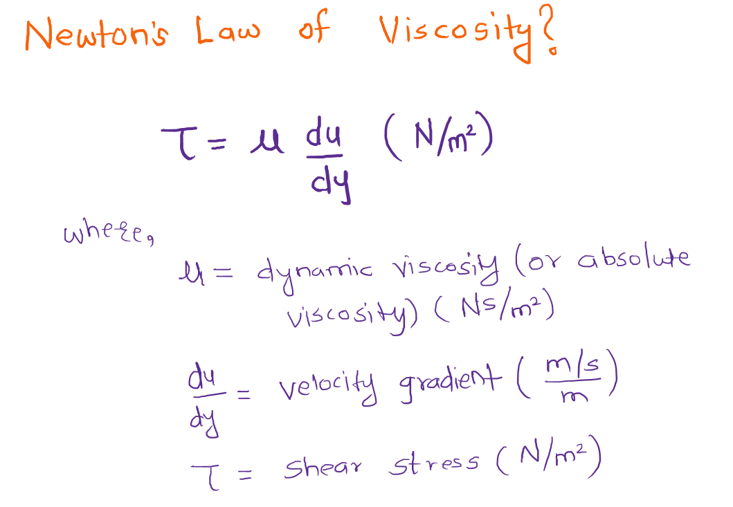 Ans: Newton's law of viscosity is for Newtonian fluids for w ...