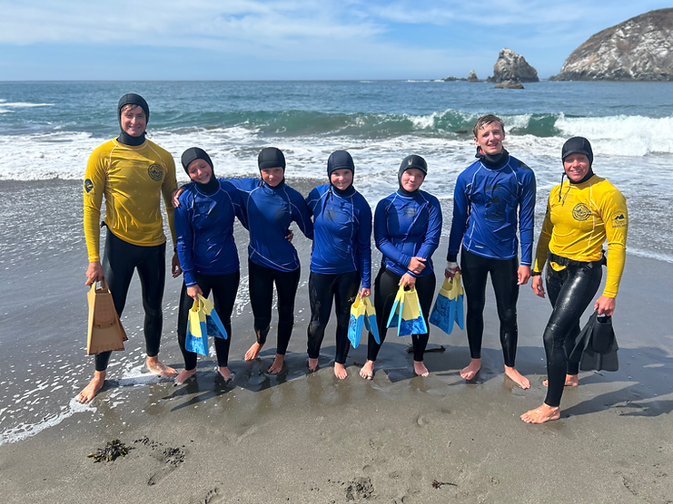 Junior lifeguards after a day of swimming