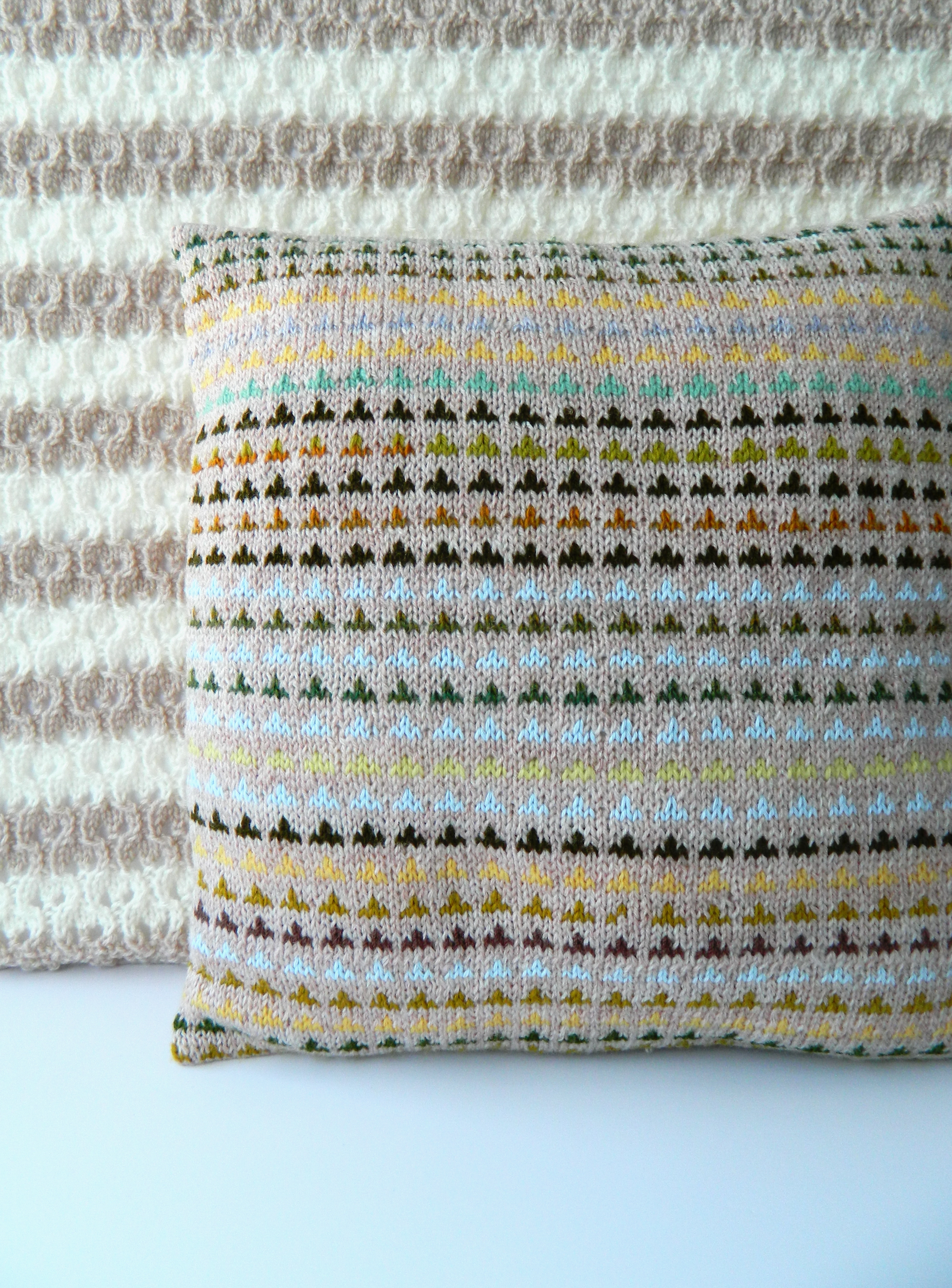 Hand Knitted Cushion Cover