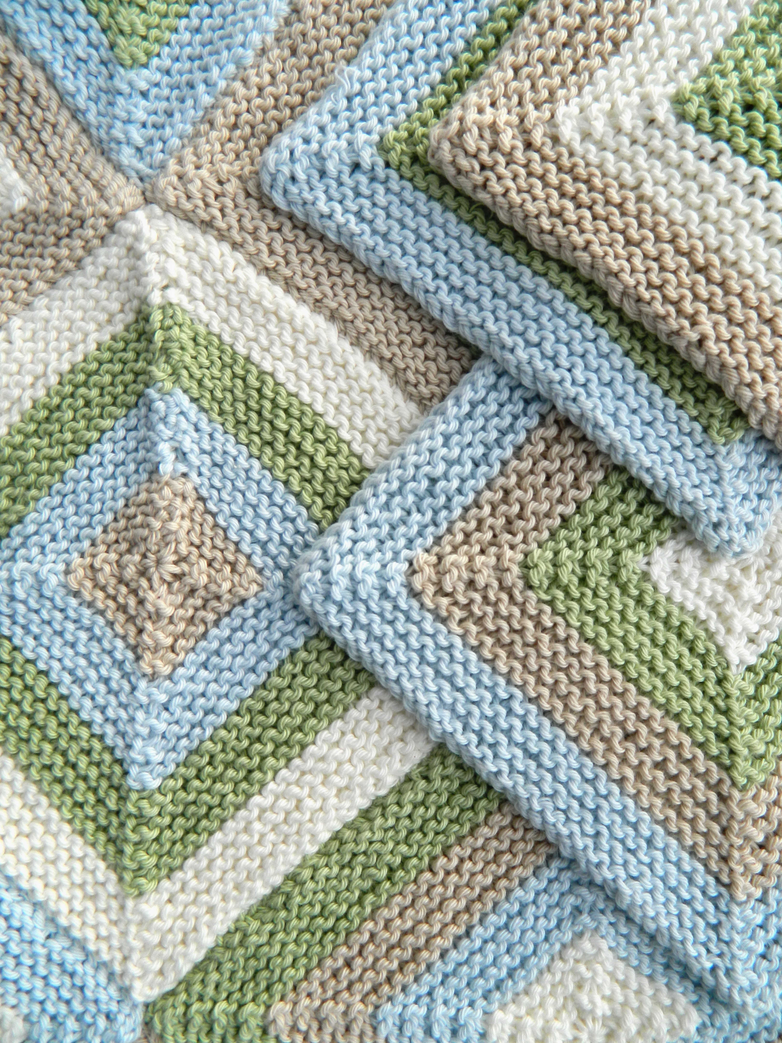 Knitted Squares for a Blanket