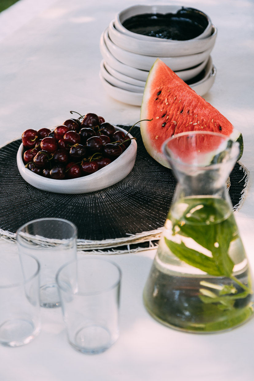Fruit and drinks