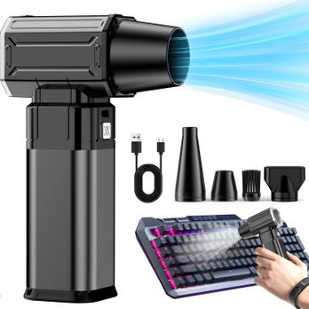 A compact WK-JM06 Portable Turbo Fan, lightweight at under 200g, with a sleek design, featuring five speed settings, USB-C charging, and magnetic attachments. Ideal for cooling during hiking or commuting and doubles as a dust blower for tech cleaning. #PortableFan #OutdoorCooling