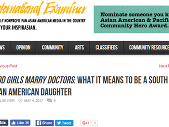 The International Examiner Covers Good Girls Marry Doctors