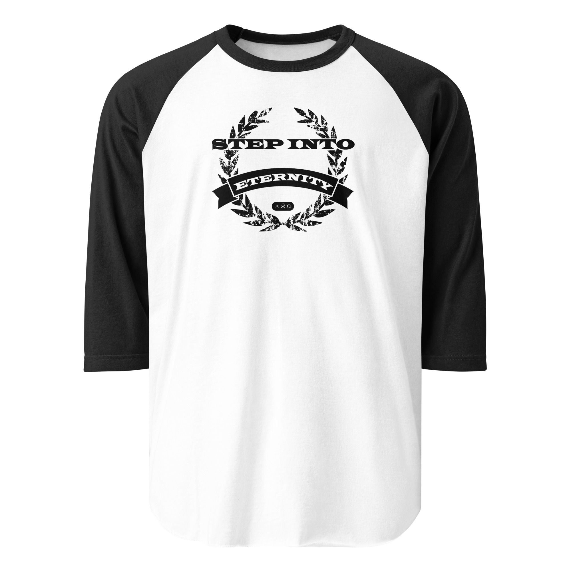 Step Into Eternity 3/4 Sleeve Raglan Shirt