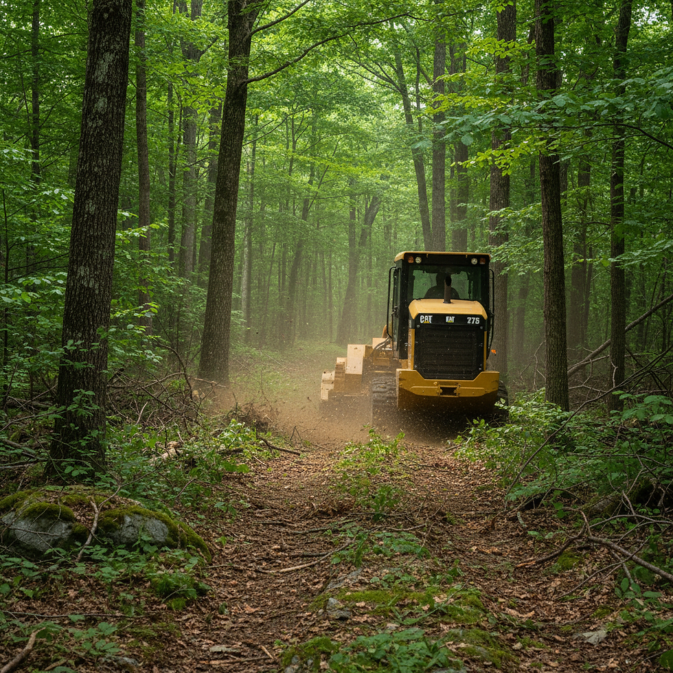 CAT 275 CTL cleaning up a trail