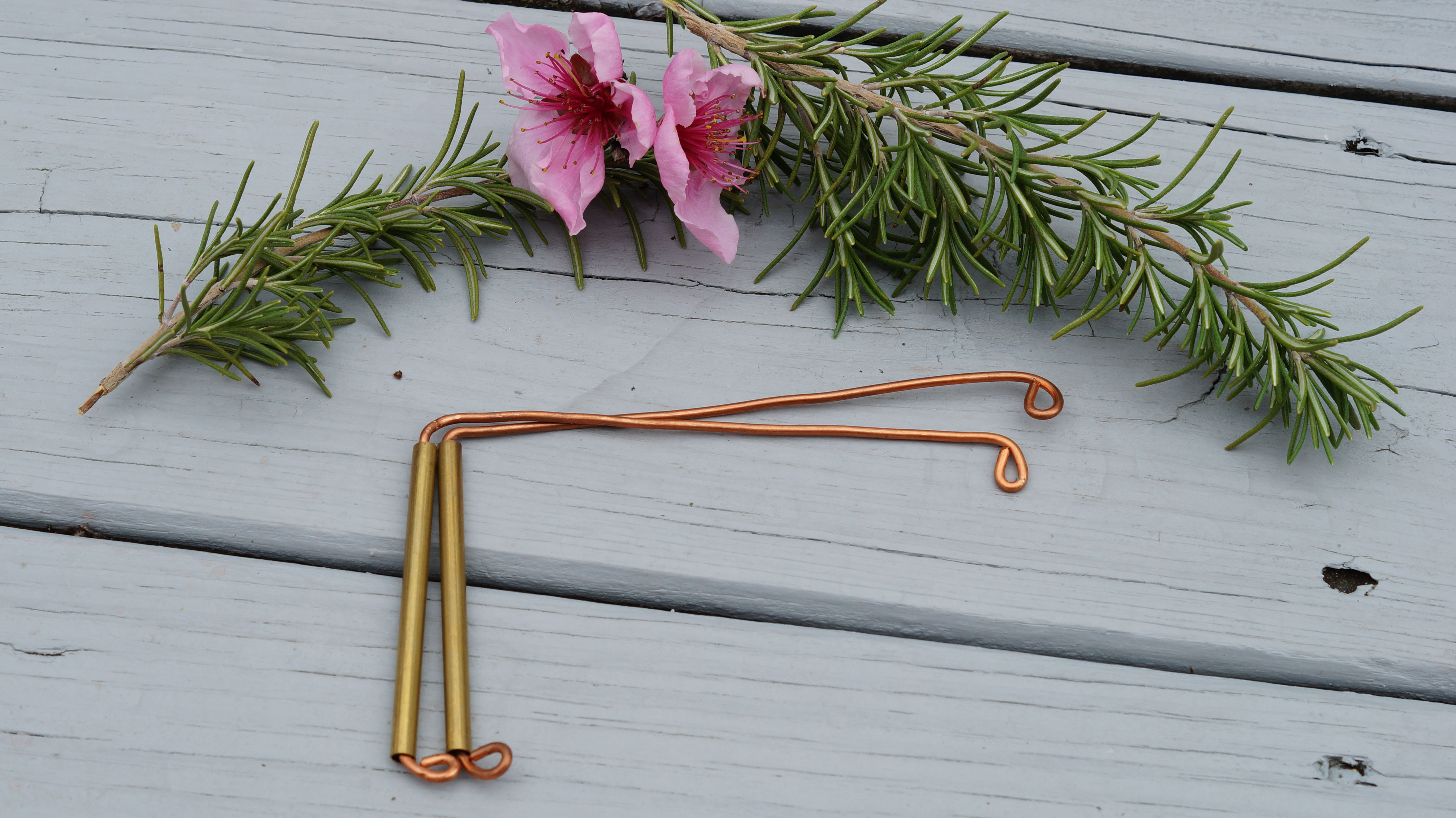 Tiny Copper Dousing Rods