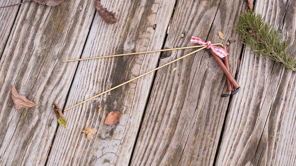 Thumbnail: Full Sized Brass Dousing Rods with Copper Handles