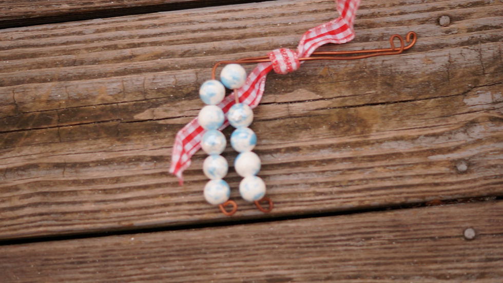 Small Copper Dousing Rods with Glass Bulb Handles