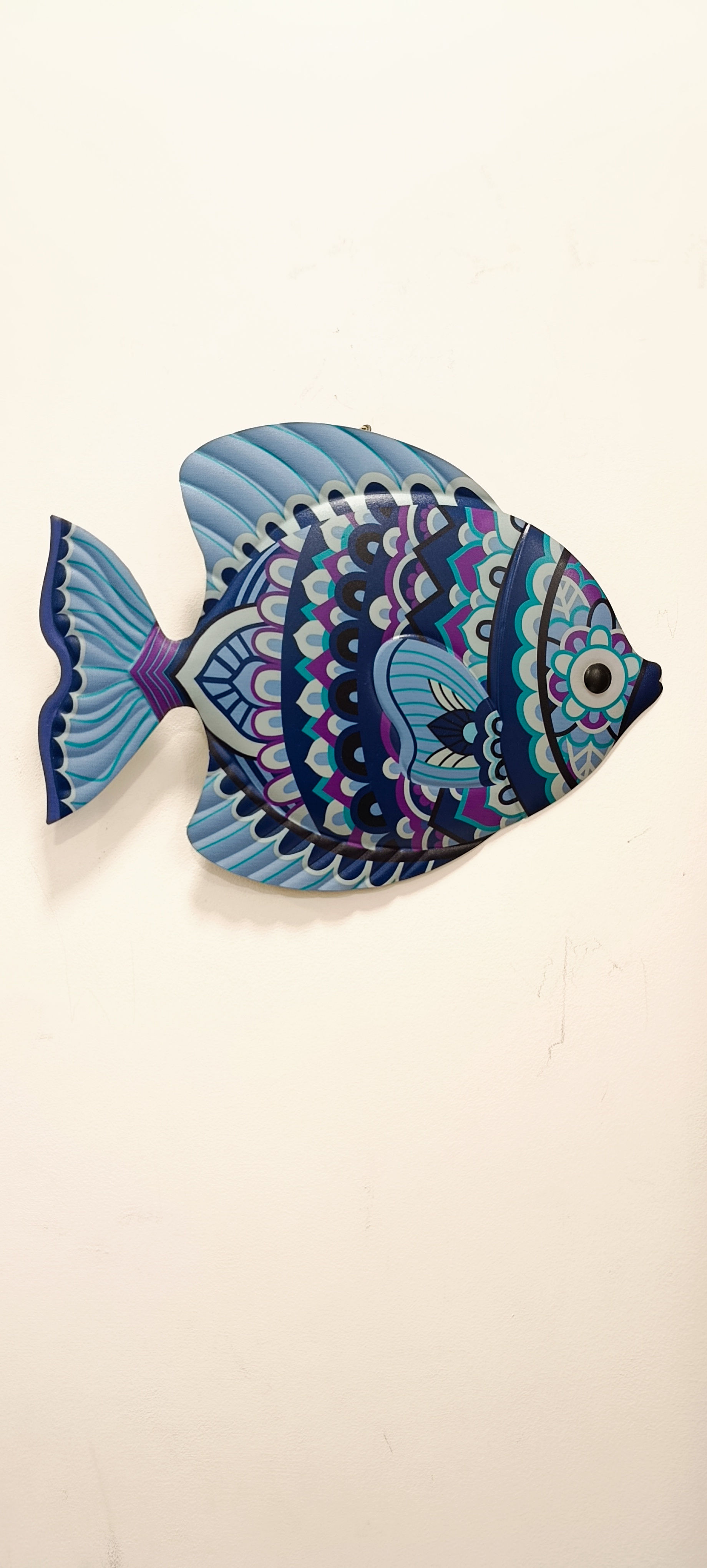 Decorazione Parete "Ocean Mandala" – Pesce in Metallo (46x39 cm)