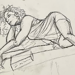 figure and life drawing model Mika