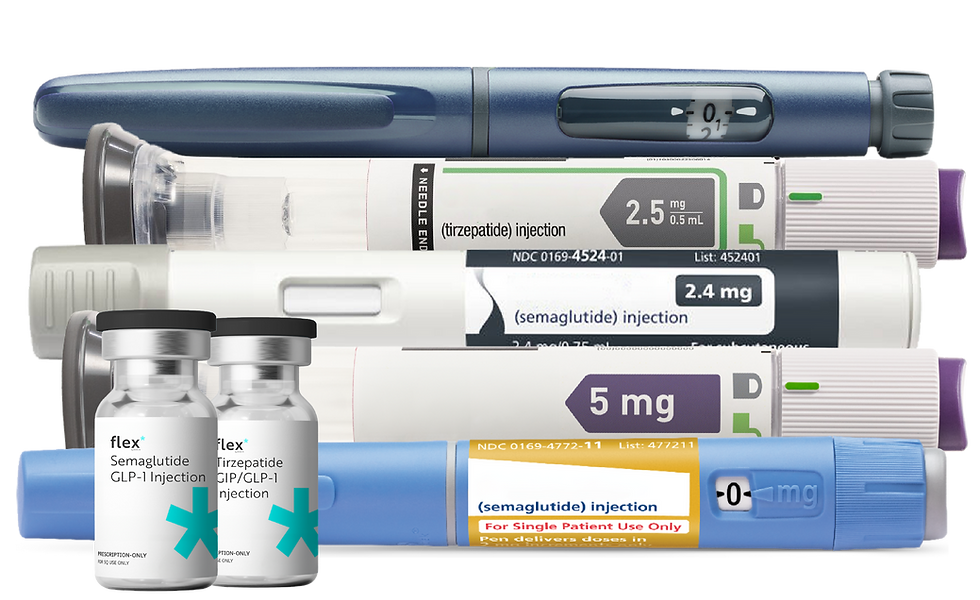 Ozempic, Wegovy, Mounjaro, Zepbound, Semaglutide, Tirzepatide, Retatrutide, Orforglipron, Rybelsus, Saxenda, Trulicity