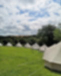 Bell Tents for Birthday Party in Field in York