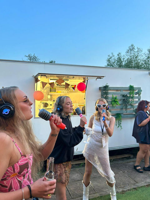 Hen Party Enjoying Silent Disco