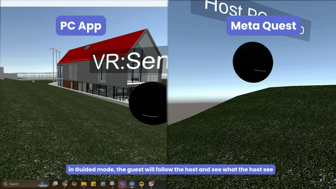 Collaborate across Meta Quest and PC Viewer in real-time