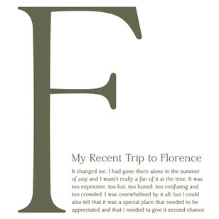 My Recent Trip to Florence
