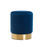 Thumbnail: Navy Blue Single Round Ottoman | Velvet