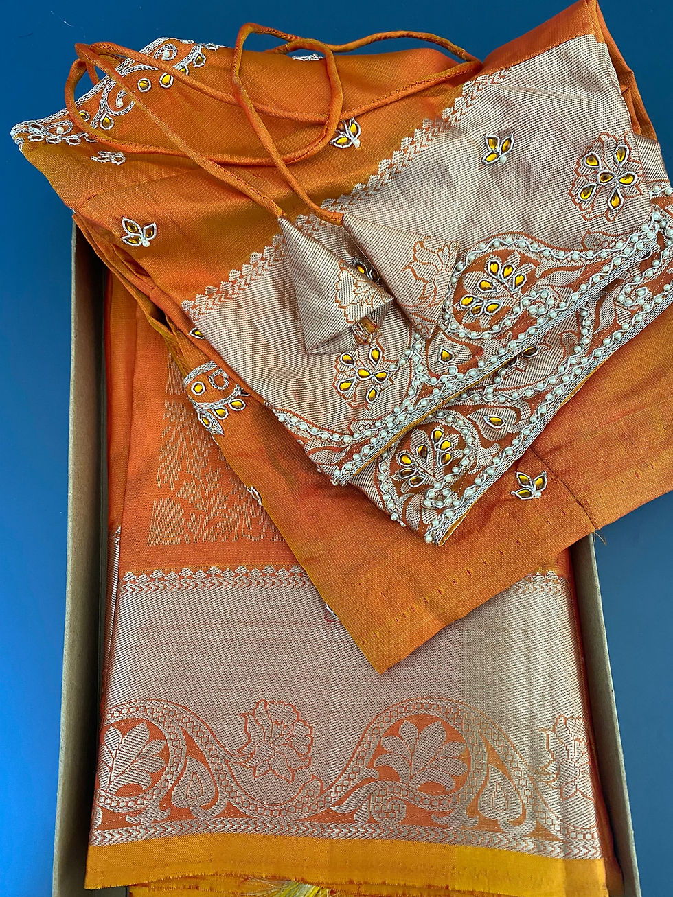 Thumbnail: Pure kanjivaram Silk Sarees/Blouse Stiched