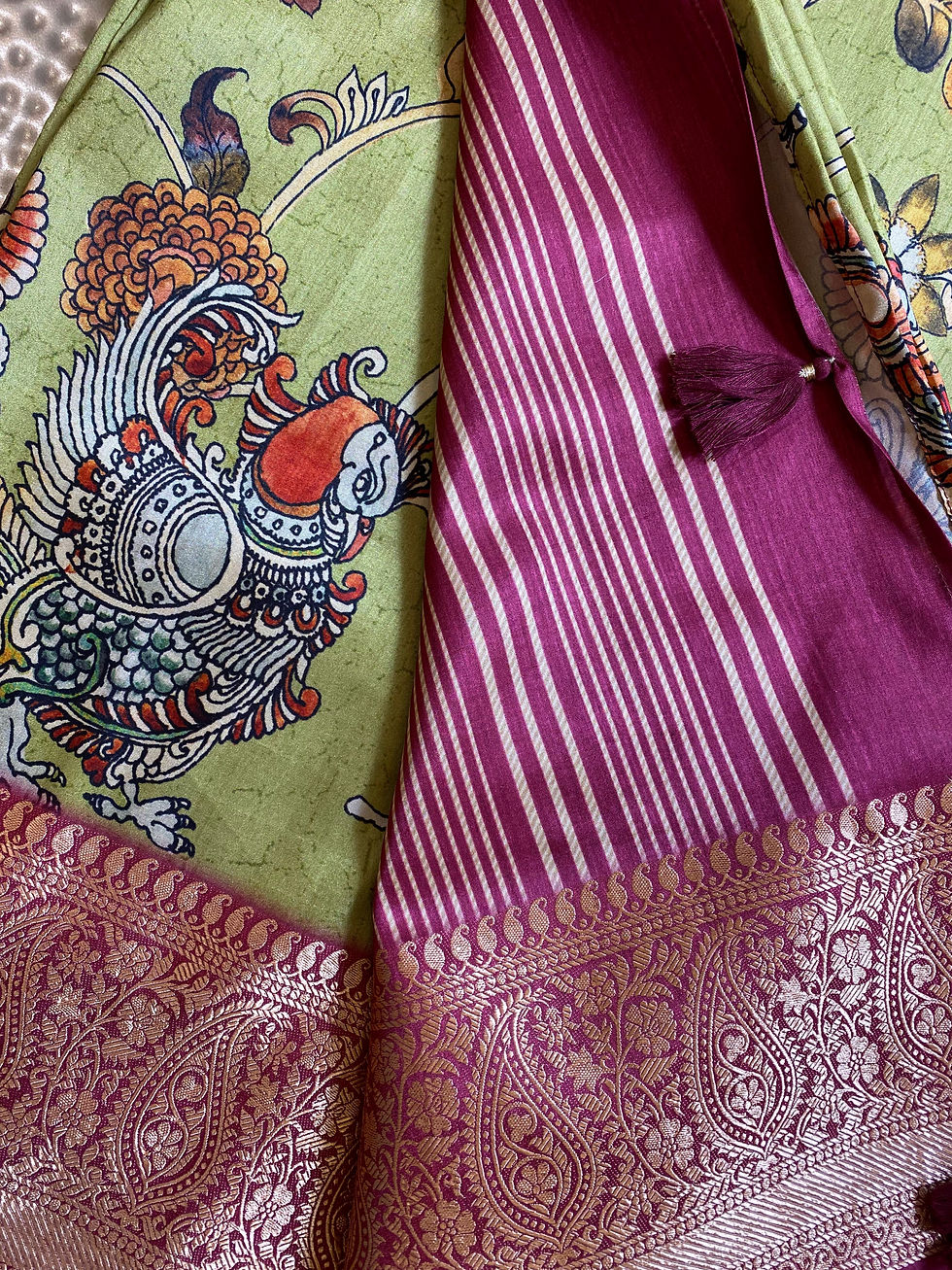 Thumbnail: Kalamkari Soft Silk Sarees