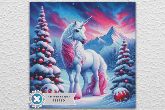 Christmas Unicorn Cross Stitch Kit - Fantasy - Modern