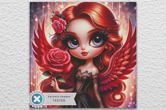 Rose Angel Cross Stitch Kit - Fantasy - Modern
