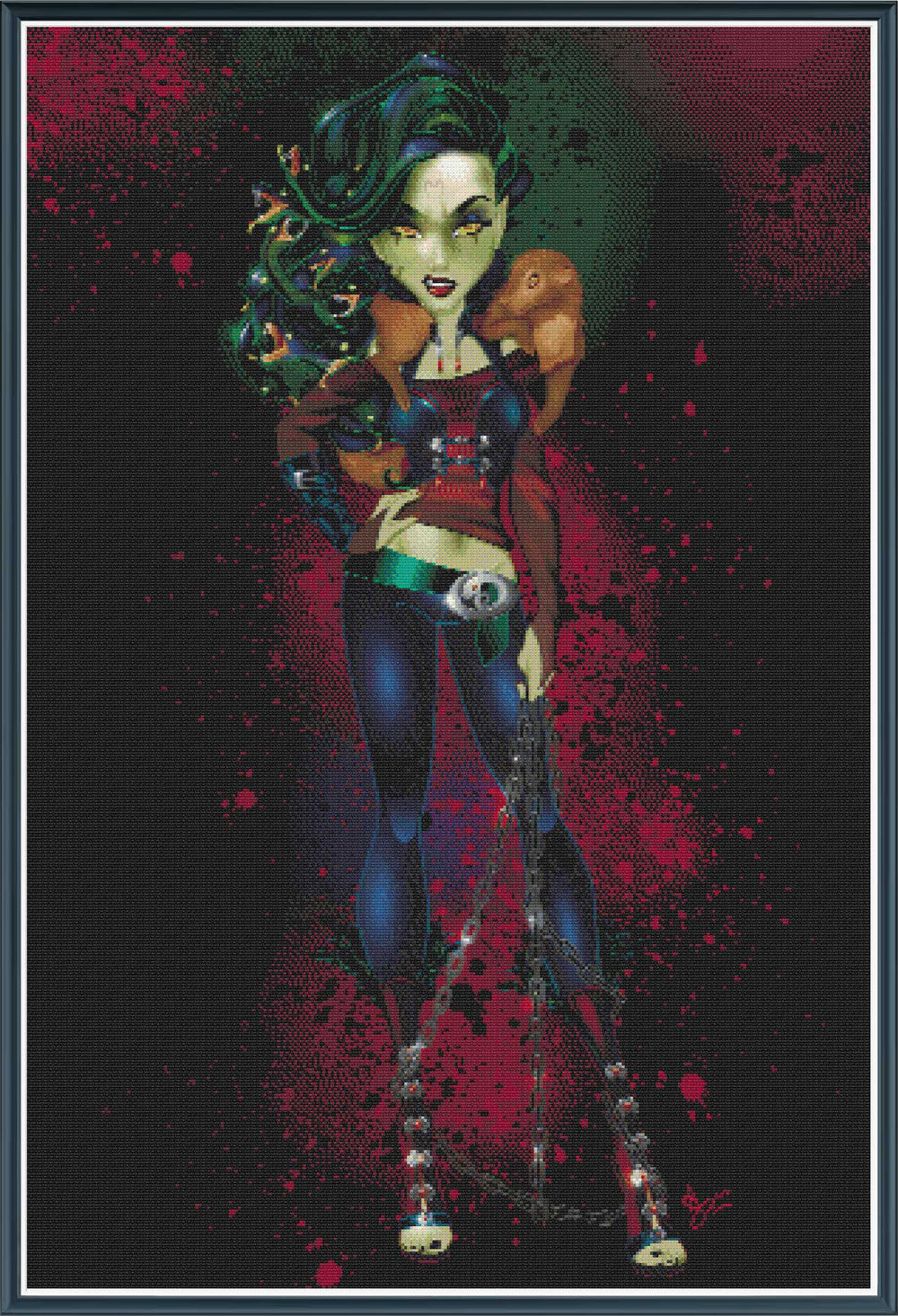Goth Medusa Counted Cross Stitch Kit