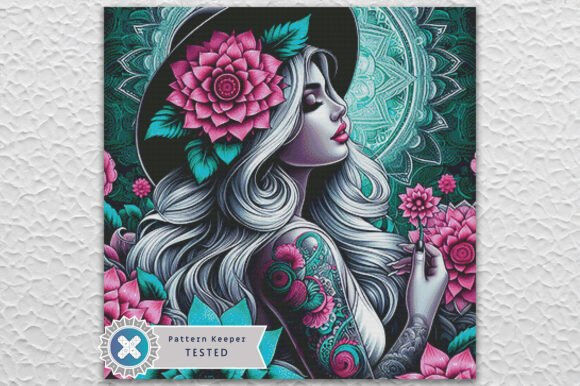 Floral Woman Cross Stitch Kit - Fantasy - Modern