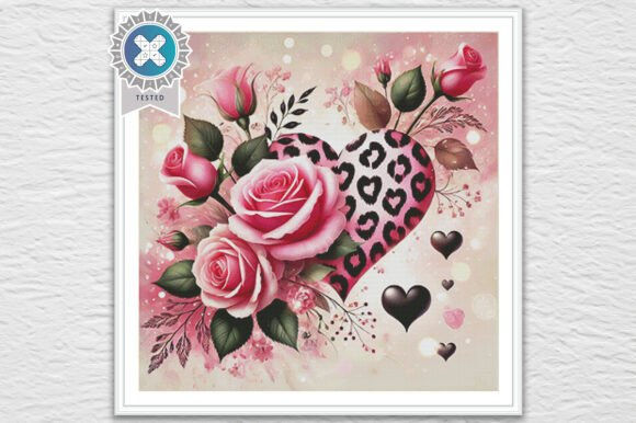 Valentines Rose Heart Cross Stitch Kit - Fantasy - Modern