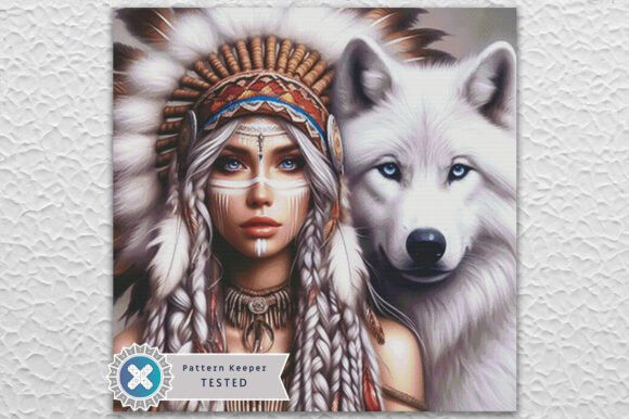 Native American Cross Stitch Kit - Fantasy - Modern