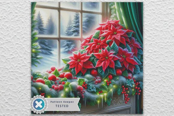 Christmas Flowers Cross Stitch Kit - Fantasy - Modern