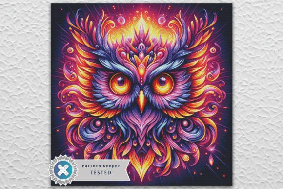 Purple Owl Cross Stitch Kit - Fantasy - Modern