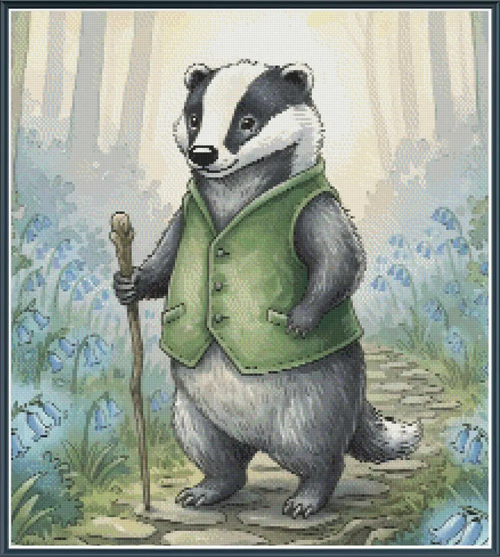 A Walk Through Bluebells Crop Counted Cross Stitch Kit