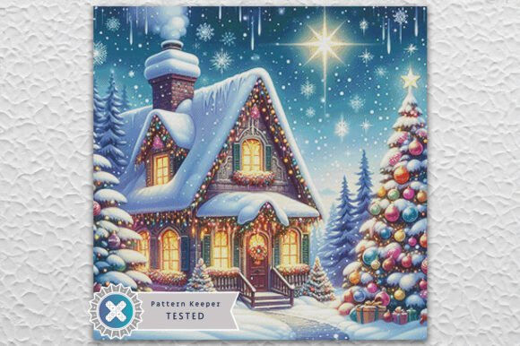 Christmas Cottage Cross Stitch Kit - Fantasy - Modern
