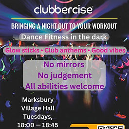 Dance fitness in the dark with glow sticks, club anthems and good vibes. No mirrors, no judgement, all abilities welcome.